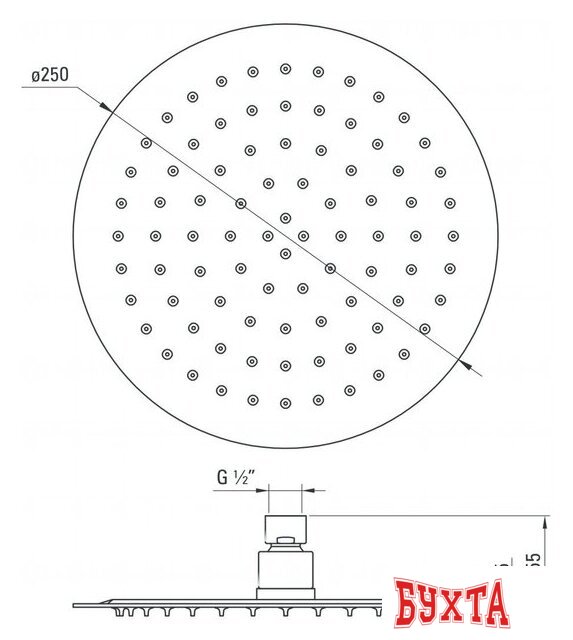 Верхний душ Deante Floks NAC 000K 2