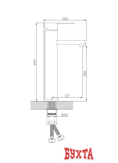 Смеситель Diadonna D34-113130S 2