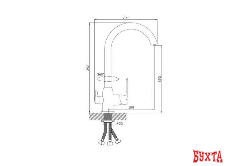 Смеситель Diadonna D82-446118Q 2