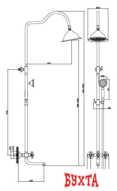 Душевая система Diadonna Д80-335314 5