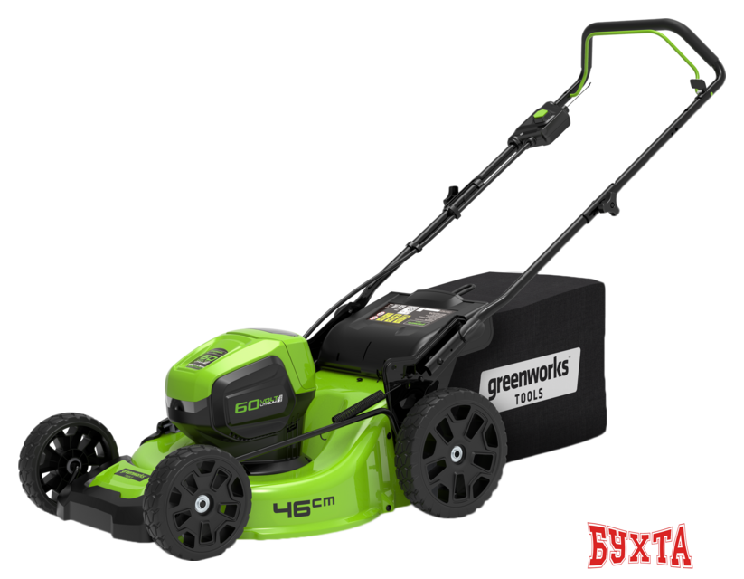 Газонокосилка Greenworks GD60LM46HP (с 1-м АКБ 4 Ah) 1