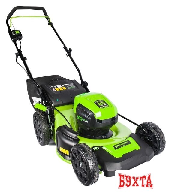 Газонокосилка Greenworks GD60LM46SP (с 1-м АКБ 4 Ah) 4