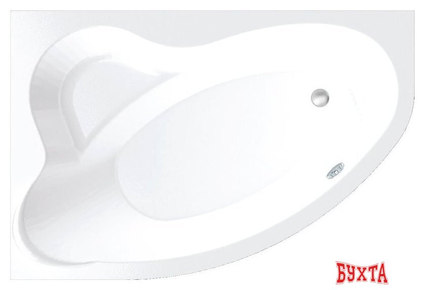 Ванна Bonito Home Rosa 150x100 L BH-RA-101-150L/St+BH-RA-150L/P (с ножками и экраном)