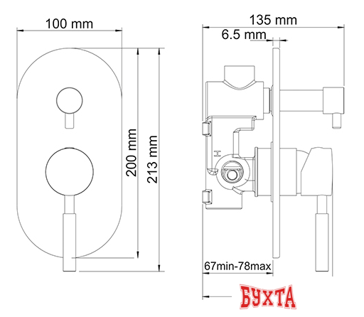 Смеситель Wasserkraft Main 4141 2