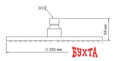 Верхний душ Wasserkraft A030 3
