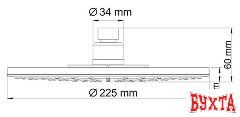 Верхний душ Wasserkraft A067 3