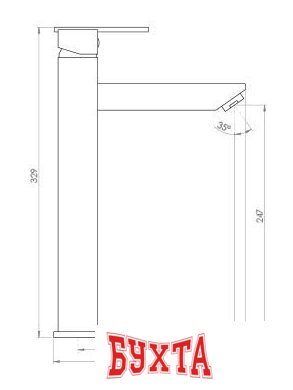 Смеситель Inan Kuvars M1216 3