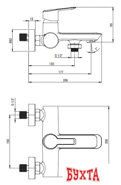 Смеситель Deante Arnika Nero BQA N10N 2