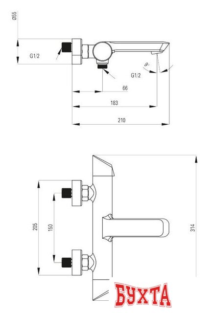 Смеситель Deante Arnika Titanium BQA D10M 3