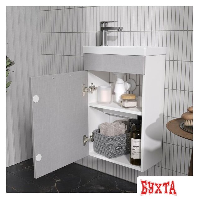 Мебель для ванных комнат Volna Тумба под умывальник Vario Sf.40.1D Миранда (подвесная) 4