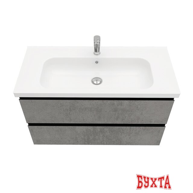 Мебель для ванных комнат Laparet Тумба под умывальник Electra 100 (хромикс серебро) 3