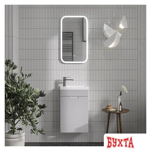 Мебель для ванных комнат Volna Тумба с умывальником Vario Sf.40.1D Миранда + Миранда 40 (подвесная)