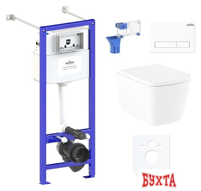 Унитаз подвесной Lavinia Boho Relfix Aveo Rimless 7 в 1 87050205 (белый пластик)