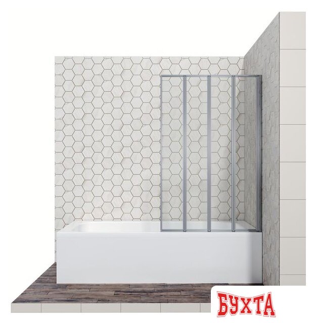 Стеклянная шторка для ванны Ambassador Bath Screens 16041111R 100