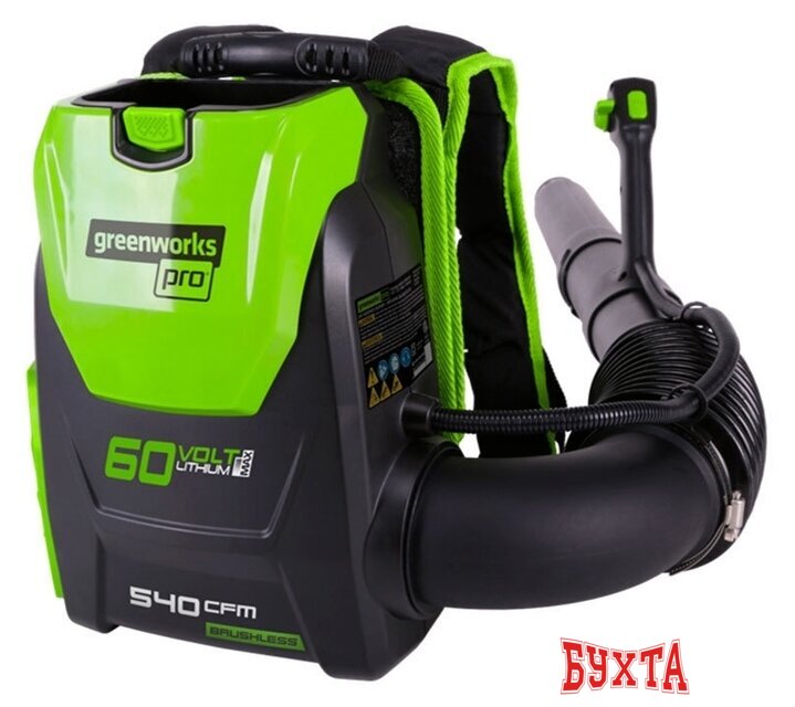 Ранцевая воздуходувка Greenworks GD60BPB (без АКБ) 2