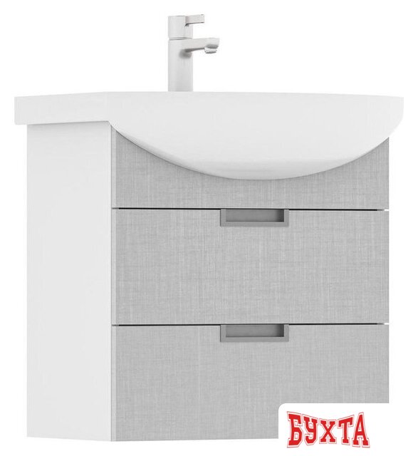 Мебель для ванных комнат Volna Тумба с умывальником Vario Sf 70.2Y Балтика + Балтика 70 (лен, подвесная)