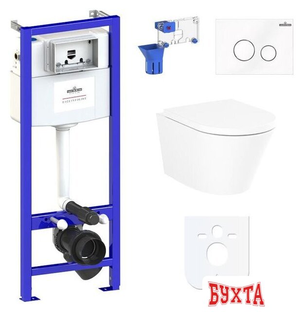 Унитаз подвесной Lavinia Boho Relfix Biore Rimless 7 в 1 87040107 (белое стекло)