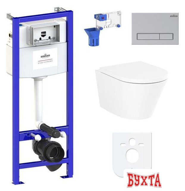 Унитаз подвесной Lavinia Boho Relfix Biore Rimless 7 в 1 87040099 (матовый пластик) 1