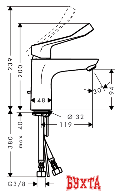Смеситель Hansgrohe Focus 31911000 2