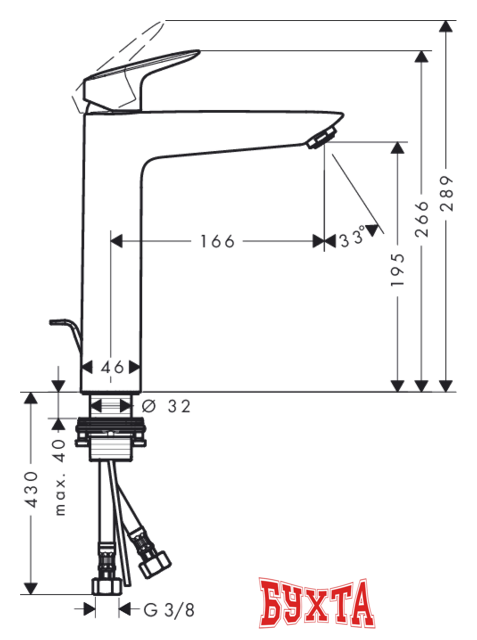 Смеситель Hansgrohe Logis 71090000 2