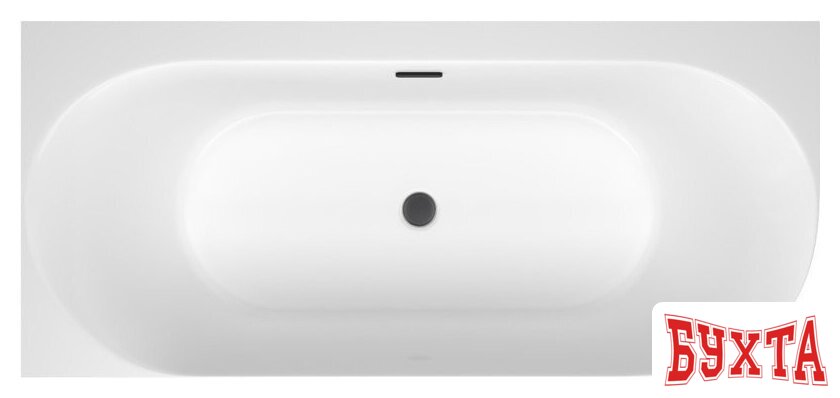 Ванна Wellsee Collaro 180x80 28910403R (пристенная ванна (левая) белый глянец, экран, ножки, сифон-автомат матовый черный) 4