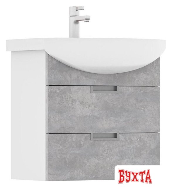 Мебель для ванных комнат Volna Тумба с умывальником Vario Z 70.2Y Балтика + Балтика 70 (бетон, подвесная)