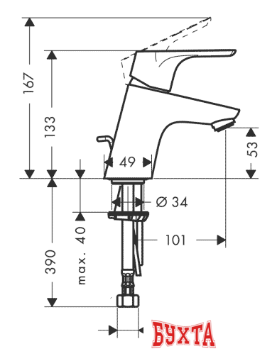 Смеситель Hansgrohe Focus E2 31730000 2