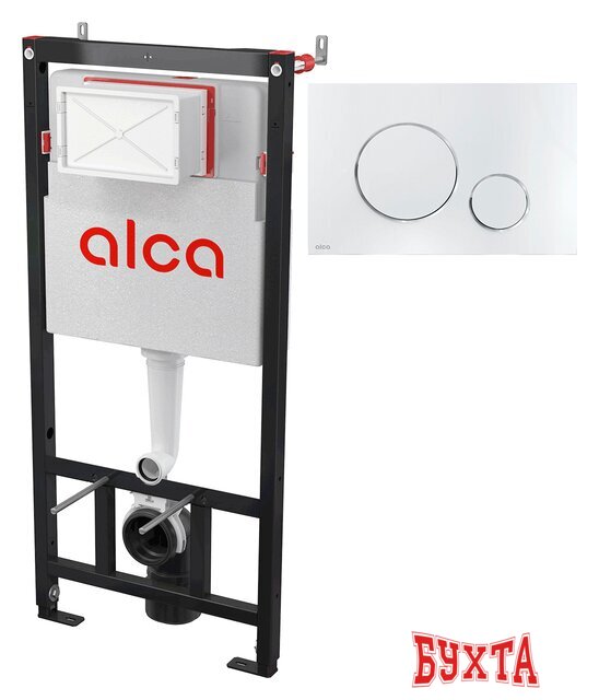 Инсталляция для унитаза Alcaplast AM101/1120 + кнопка M671 (хром глянец)