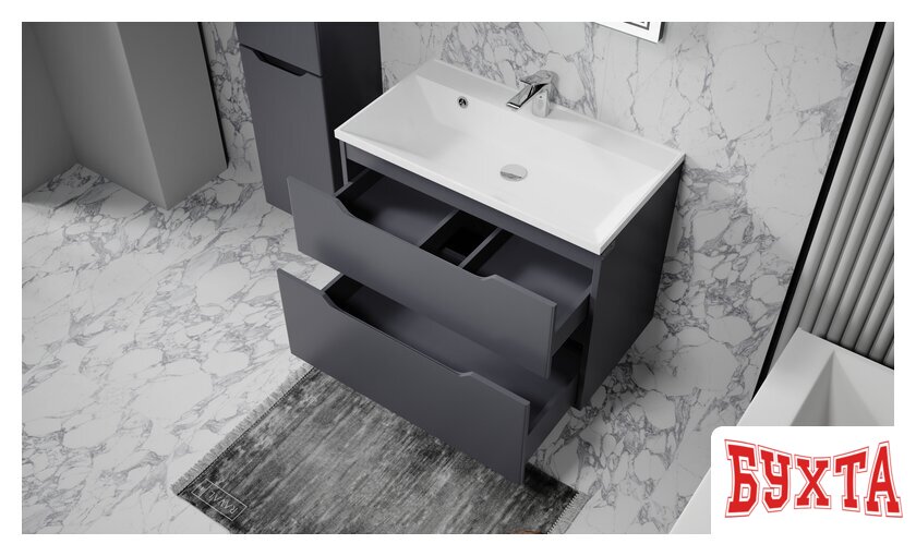 Мебель для ванных комнат Raval Тумба под умывальник Wector 100 Wct.01.100/P/A/MD 3