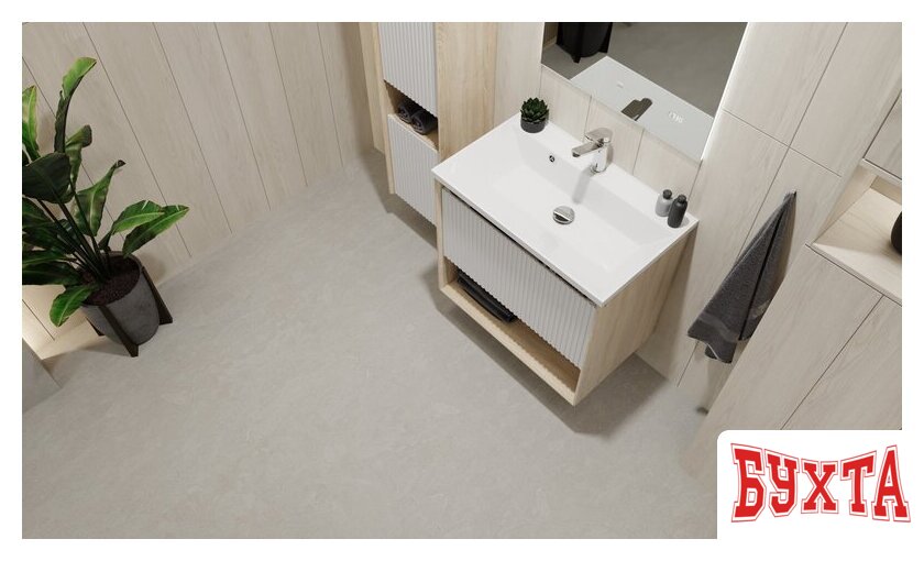 Мебель для ванных комнат Jorno Тумба под умывальник Tossony 70 Toss.01.70/P/SS-W/JR (cонома светлая/белый) 4