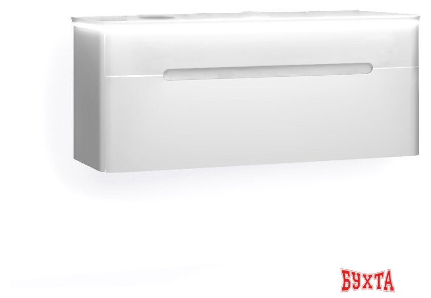 Мебель для ванных комнат Jorno Тумба под умывальник Shine 90 Shi.01.90/P/W