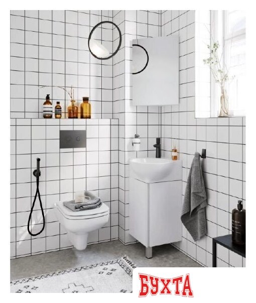 Мебель для ванных комнат Aqwella Тумба с умывальником Porto POR0104WW+4640021061435 3