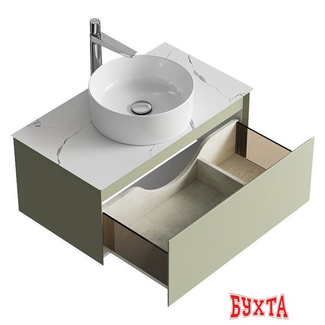 Мебель для ванных комнат Aqwella Тумба под умывальник Geometria GE01081SH+STG814X476MW 3