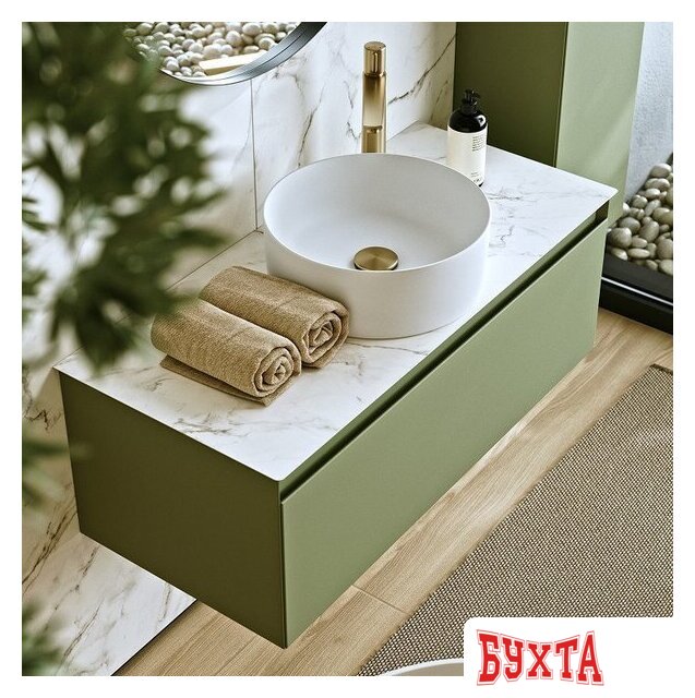 Мебель для ванных комнат Aqwella Тумба под умывальник Geometria GE01081SH+STG814X476MW 5