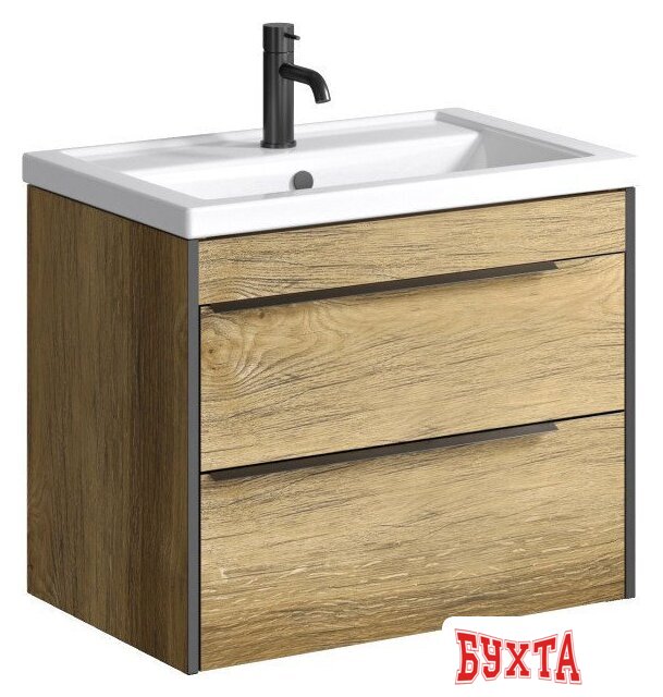 Мебель для ванных комнат Aqwella Тумба с умывальником Fargo 70 FRG0107DB+4620008197746