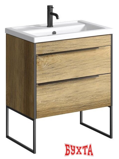 Мебель для ванных комнат Aqwella Тумба с умывальником Fargo 70 FRG0107DB+4620008197746 2