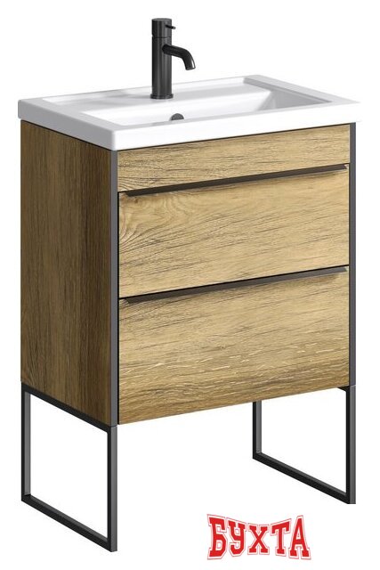 Мебель для ванных комнат Aqwella Тумба с умывальником Fargo 60 FRG0106DB+4640021060773 3