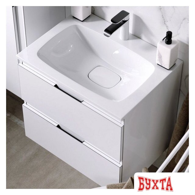 Мебель для ванных комнат Aqwella Тумба Accent 60 ACC0106W с умывальником Malaga 600 Mal.06.04.D 5