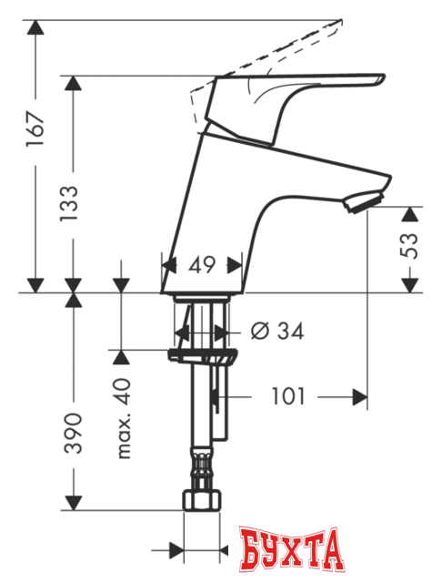 Смеситель Hansgrohe Focus 31733000 2