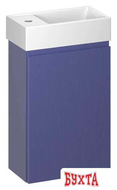 Мебель для ванных комнат Wellsee Тумба под умывальник 2 в 1 WC Area 221804002 (тумба/матовый синий, раковина/глянцевый белый, без ножек) 1