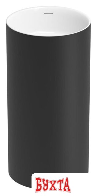 Умывальник Wellsee Chalice Perfection 230613000 (отдельностоящий, без отверстия под смеситель, матовый черный/глянцевый белый)