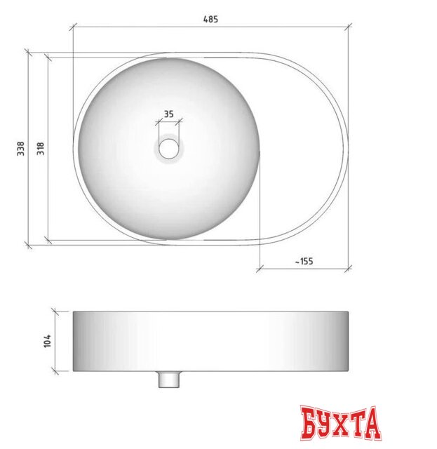Умывальник Madera Luna 50 2