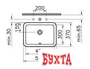 Умывальник Vitra S20 5474B003-0618 3