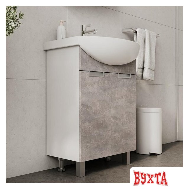 Мебель для ванных комнат Volna Тумба с умывальником Vario Z 50.2D Рива 50 (напольная) 3