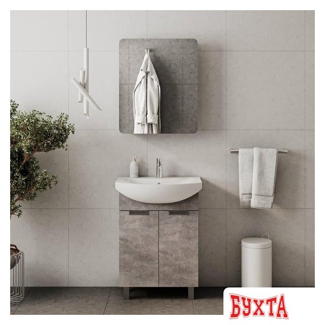 Мебель для ванных комнат Volna Тумба с умывальником Vario Z 50.2D Рива 50 (напольная) 5