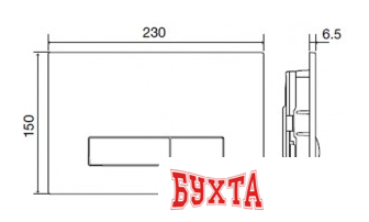 Панель смыва OLI Glam 139186 (матовый хром) 2