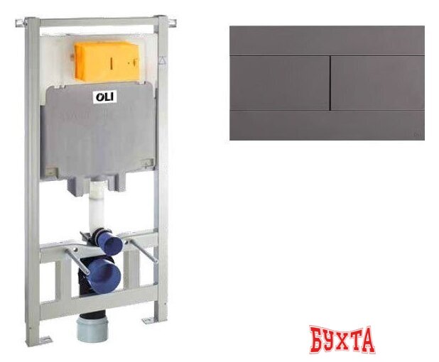 Инсталляция для унитаза OLI 80 Globe 600151+659058 (серый матовый)