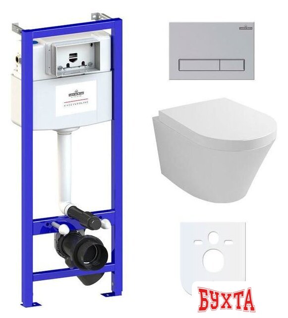 Унитаз подвесной Lavinia Boho Relfix Biore Rimless 6 в 1 77040099 (матовый пластик) 1