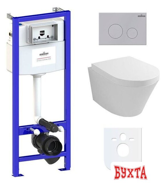 Унитаз подвесной Lavinia Boho Relfix Biore Rimless 6 в 1 77040103 (матовый пластик)