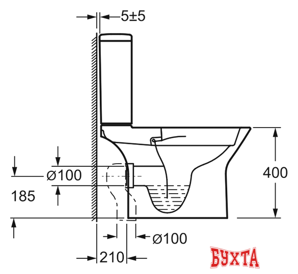 Унитаз напольный Lavinia Boho Elegant Rimless 3308002R (бачок, чаша, пневмокрышка) 3
